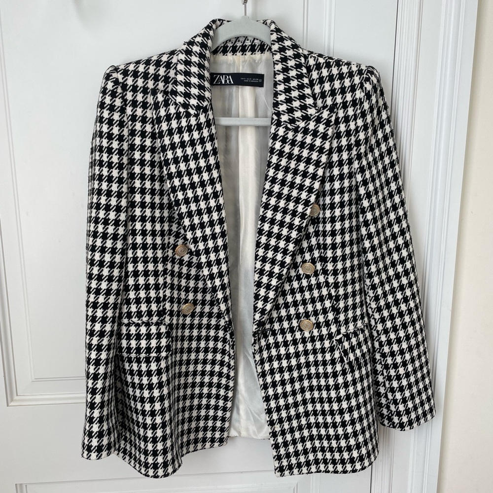 Zara Black&White Blazer Size Small